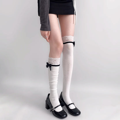 Japanische Jk Bowknot süße Spitze Lolita Socken Mitte der Wade