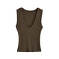 Women's Deep U-neck Vest Short Top