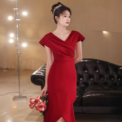 Fishtail Waist-tight Banquet Irregular Dress