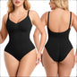 NAHTLOSER Einteiler Bodyshaper für Damen, Shapewear-Badeanzug, einfarbig, Stretch, volle Brust, Nylon-Spandex, Bodyshaper für Damen