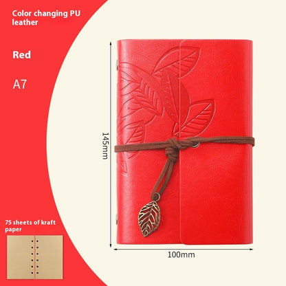 Creative Notebook Stationery One Leaf Zhiqiu Travel Diary Book Loose Leaf Vintage Leaves One Piece