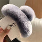 Real Rex Rabbit Hair New Cute Plush Headdress Hair Claw