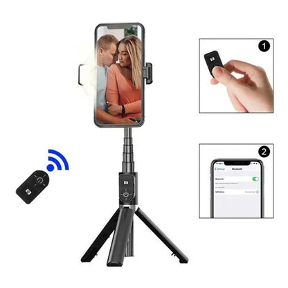 Tripe Phone Stick Selfie Stick Bluetooth Control Cell Phone