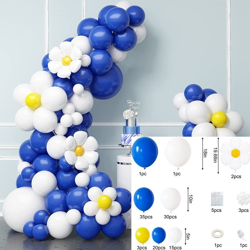 Background Children's Birthday Party Scene Layout Balloon Set