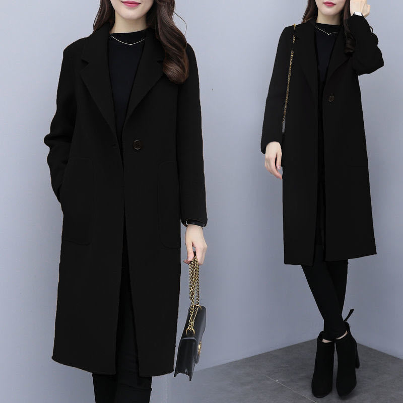 Mid-length Loose Wool Overcoat Women's Coat