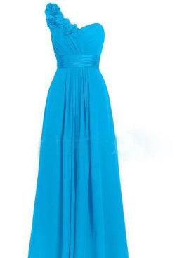 Women's Multi Colored Slanted Neck Sleeveless Strapless Long Dress