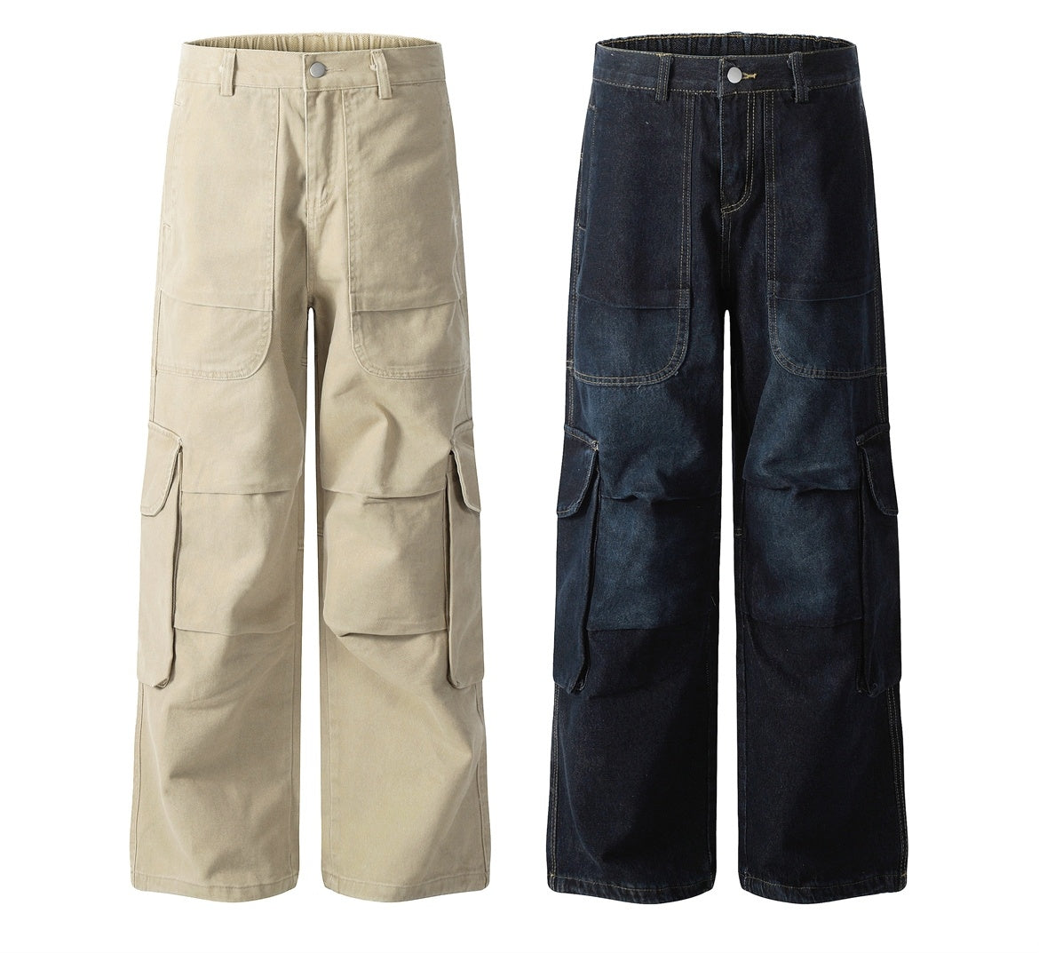 American Vintage Crumpled Cargo Jeans