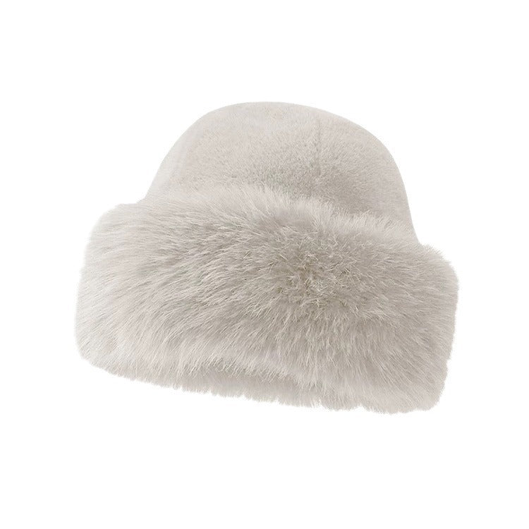 Hat Female Fur Fluffy Plush Warm