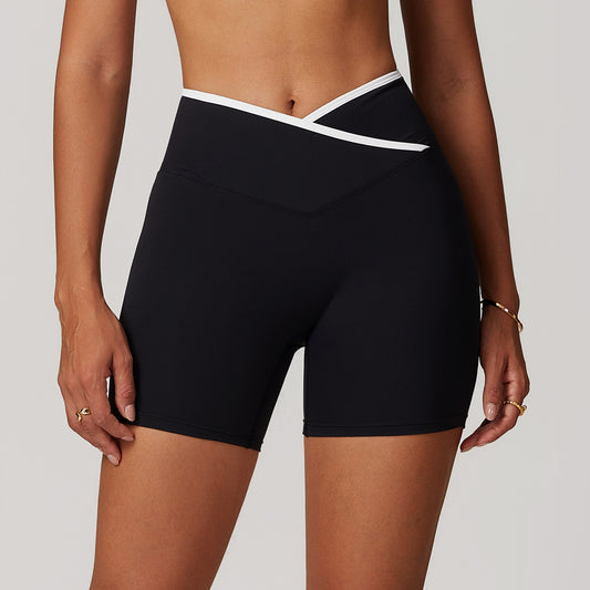 Skinny Hip Raise Sports High Waist Yoga Shorts