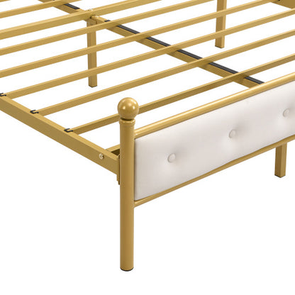 Metal Bed Frame With Slatted Frame