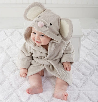 Cartoon Cute Animal Modeling Baby Bath Towels Baby Bathrobes Cotton Children's Bathrobes Baby Hooded