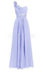 Women's Multi Colored Slanted Neck Sleeveless Strapless Long Dress