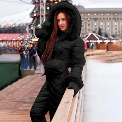 Winter Outdoors Fashion One-piece Ski Suit Women