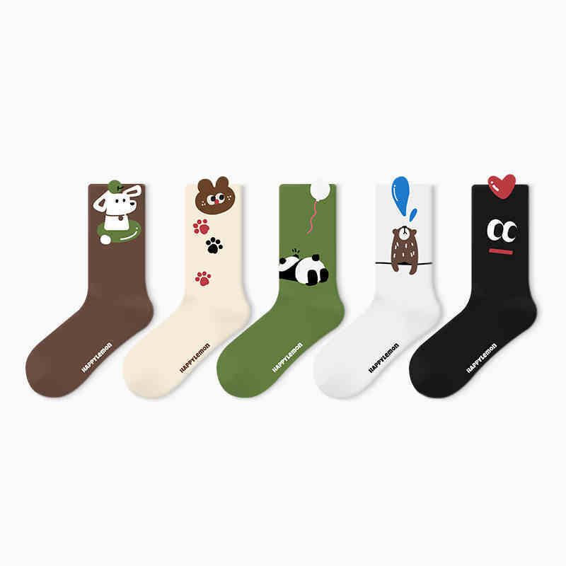 Cartoon Design Sense Spring And Autumn Stocking Cotton