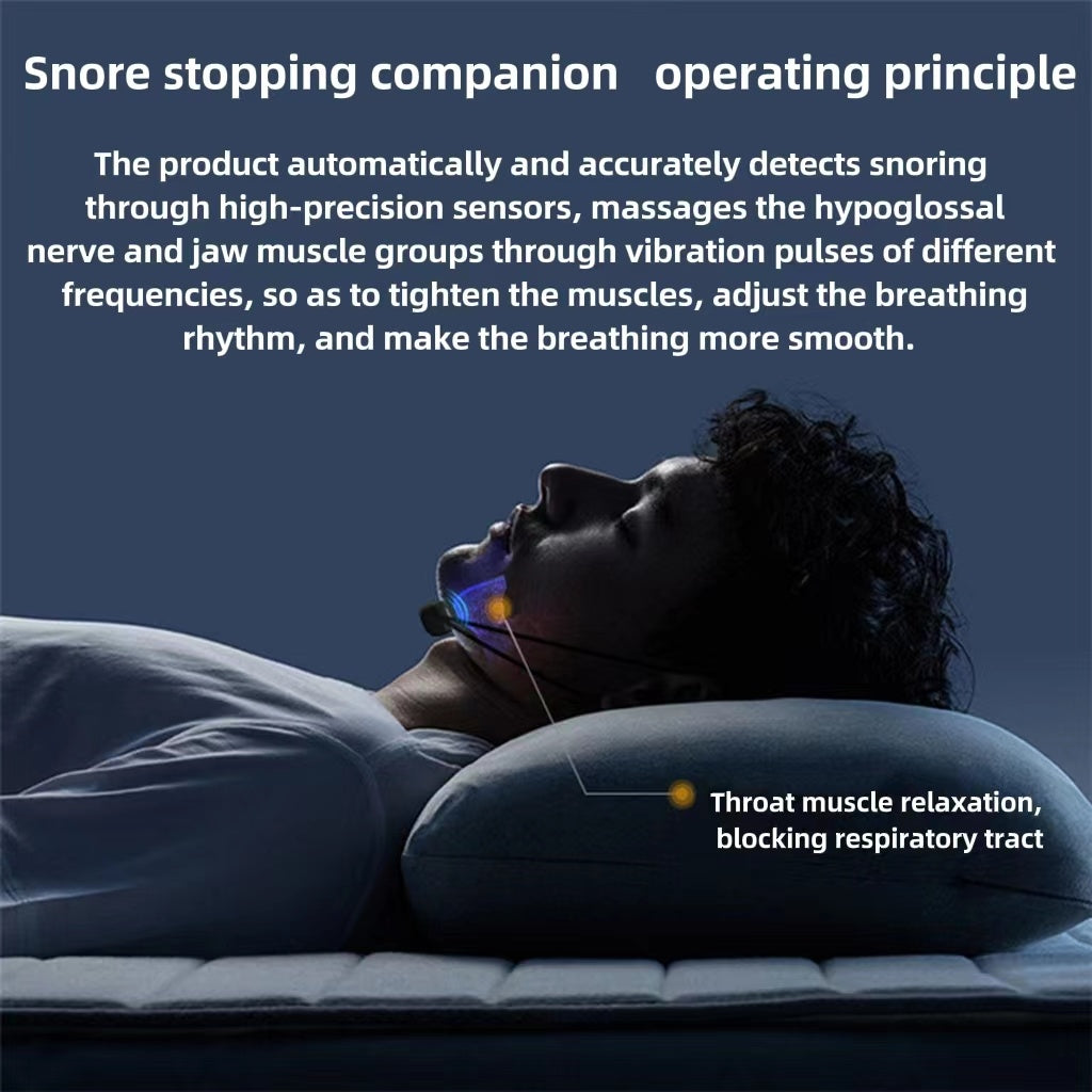 Dispozitiv inteligent anti sforăit EMS Pulse Snoring Stop Soluție eficientă Snore Sleep Aid Stimulator muscular portabil pentru reducerea zgomotului