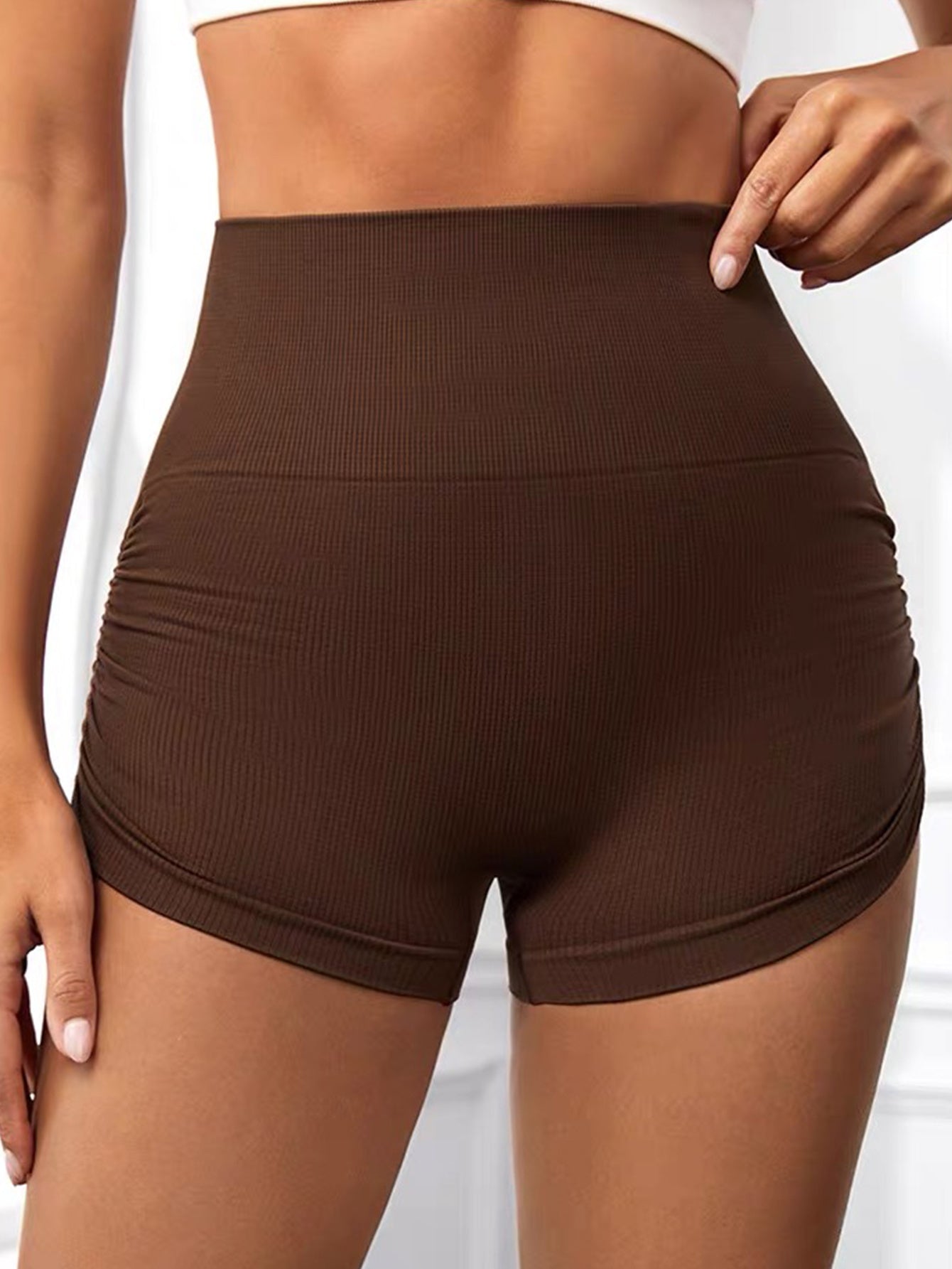 Workout-Shorts für Frauen Scrunch Butt Lifting hohe Taille Yoga Gym nahtlose Booty Biker Shorts