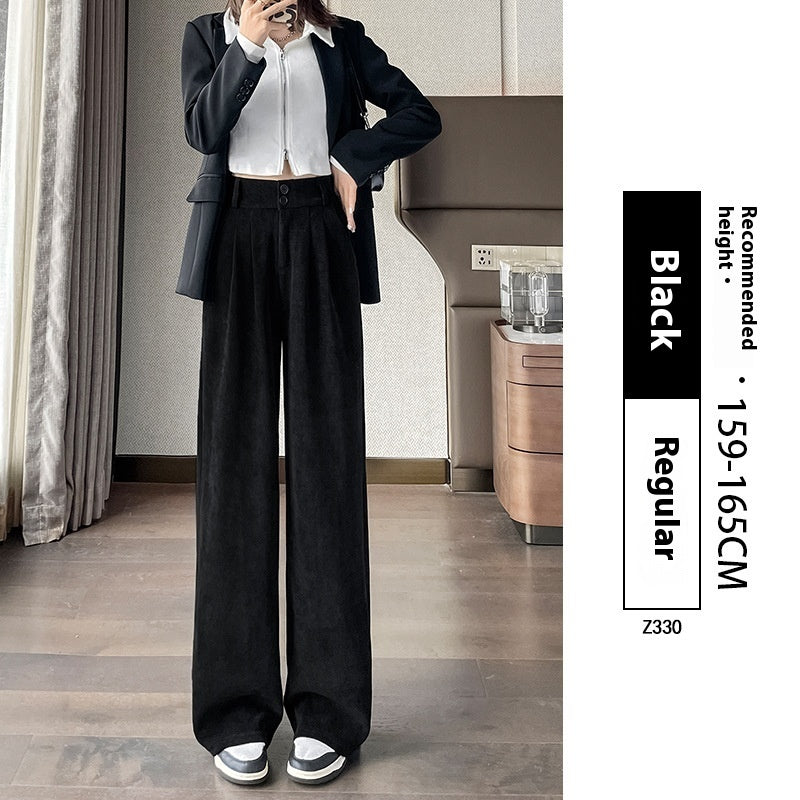 Women's Casual Solid Color Loose Japanese Style Wide Leg Pants