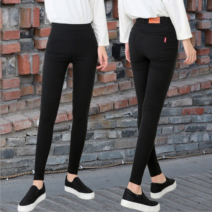 Black Pencil Pants Outer Wear Leggings Women's Slimming Stretch