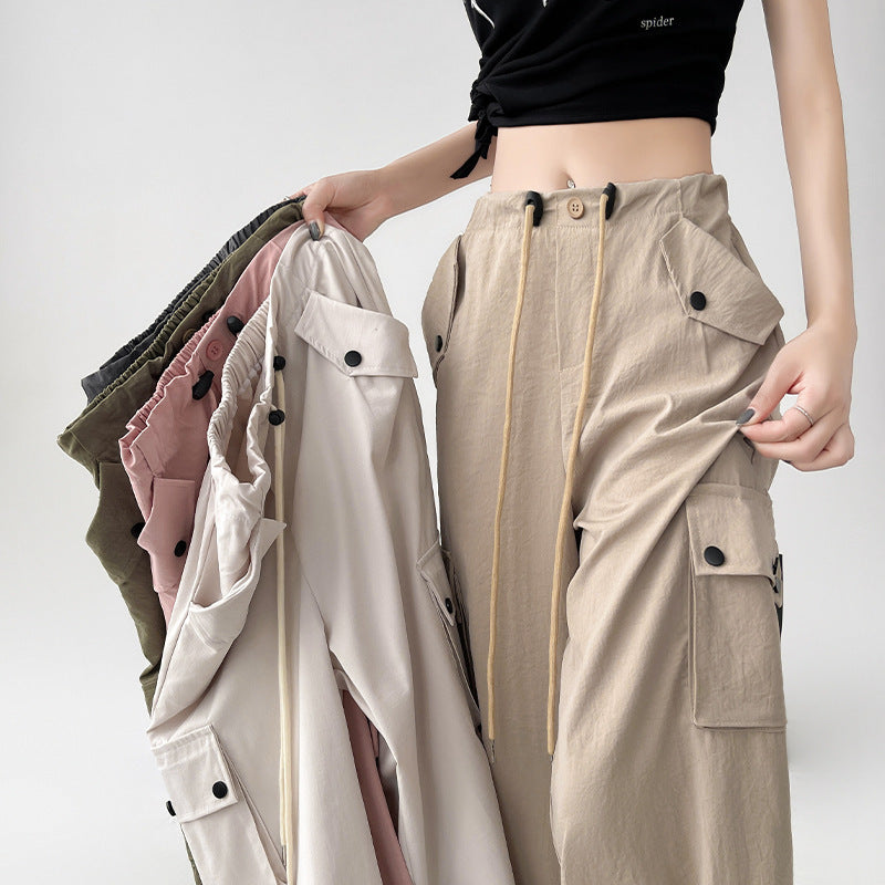 Women's High Waist Casual Sports Wide-leg Pants