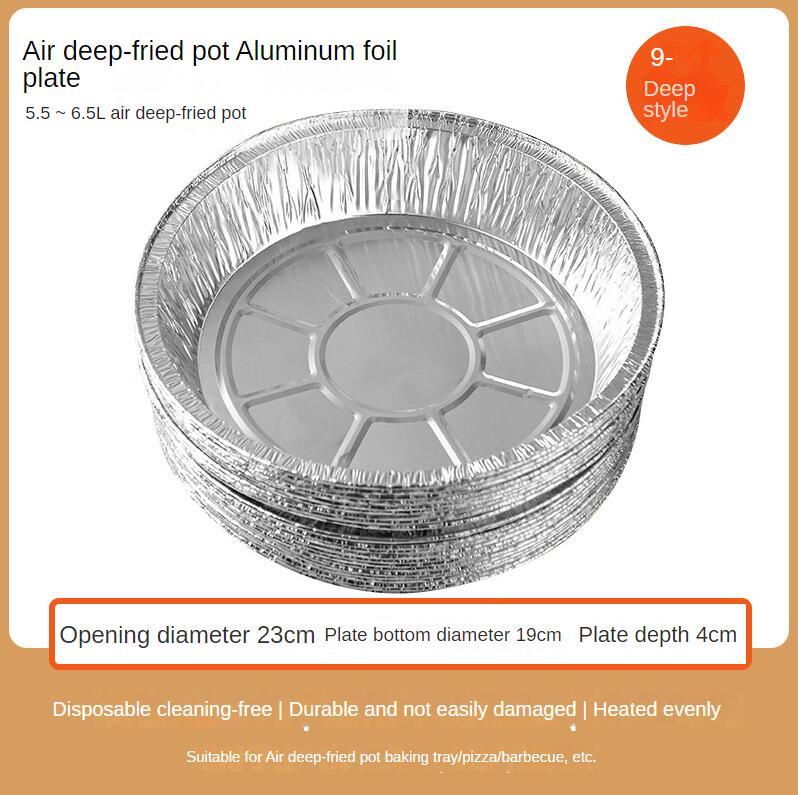 Non-stick Aluminum Foil Liners Air Fryer Disposable Paper Liner Oil-proof Steaming Basket Kitchen Tool BBQ Drip Pan Tray