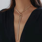 Fashion Simple Long Snake Bone Chain Necklace