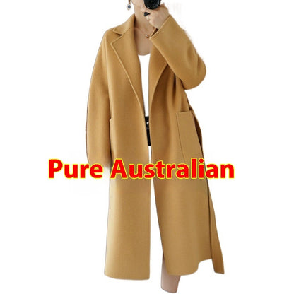 Hepburn Style Suit Collar Thickened Loose-fitting Jacket