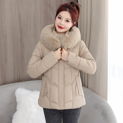 Fur Collar Down Jacket Slimming Coat