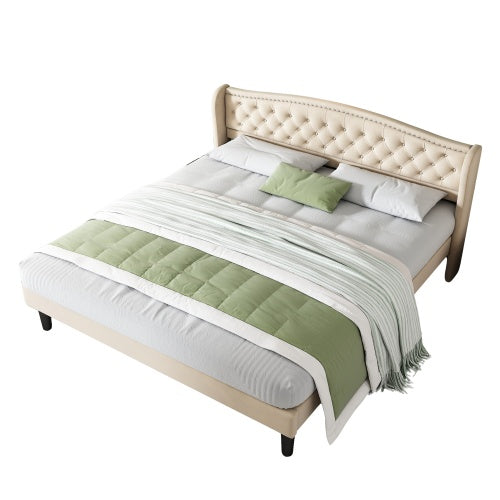 Velvet Stylish And Soft Upholstered Bed