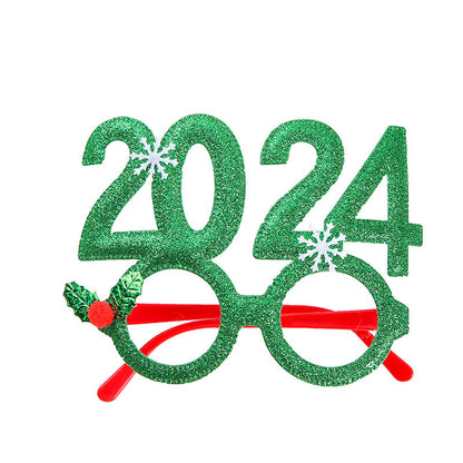 2024 New Year Christmas Glasses Children Gift Party Decoration