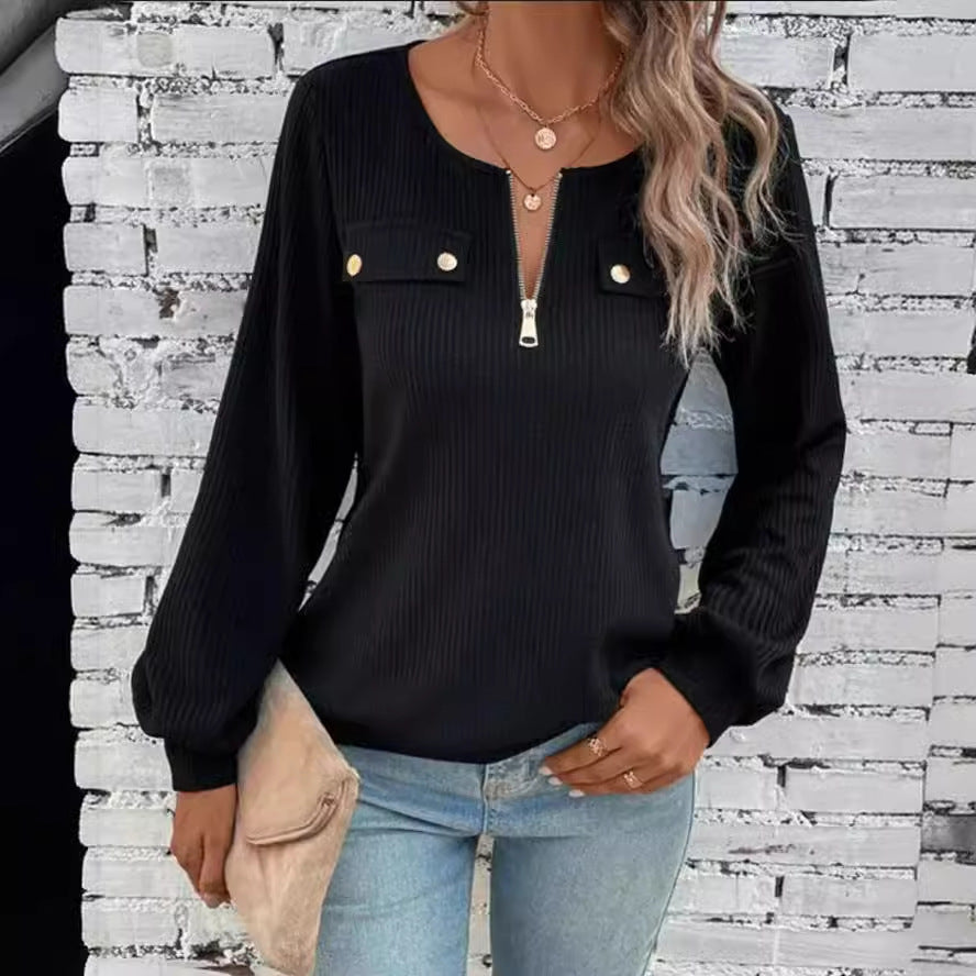 Spring And Summer Long Sleeves Round Neck Sweater