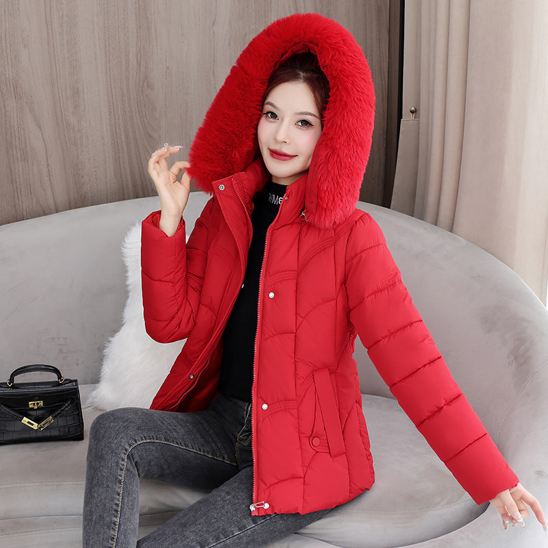 Fur Collar Down Jacket Slimming Coat