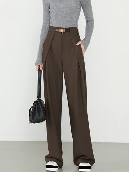 Women's Polyester Idle Style High-grade Suit Pants