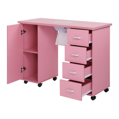 MDF Single Door 4 Drawers With Fans, Nail Art Table