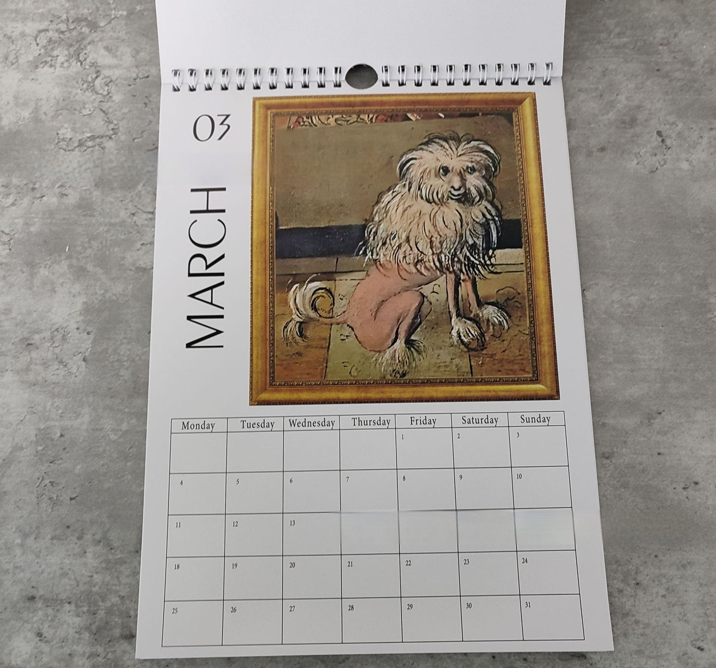 Ugly Dog Calendar In Renaissance Paintings For Home Decoration