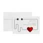 Solid Red Heart Greeting Card with Envelopes Romantic Letter I Love You Forever