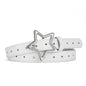 Children's Five-pointed Star Alloy Buckle Women's Belt Full Hole Dress Jeans Belt Female