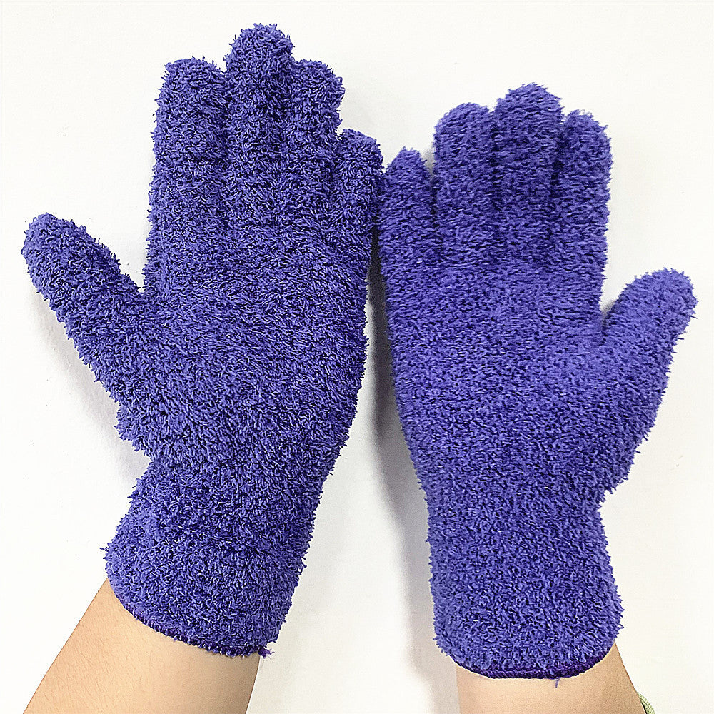 Half Velvet Comfortable Fine Fiber Dust Gloves