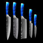 8-inch Chef Knife with Blue Resin Handle