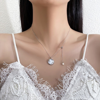 New White Shell XINGX Necklace For Women 99 Sterling Silver