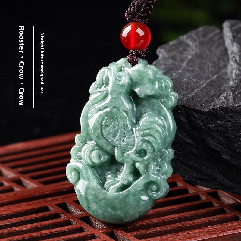 Natural A Cargo Jade Zodiac Rat Ox Tiger Rabbit Dragon Snake Horse And Sheep Monkey Chicken Dog Pig Jade Pendant Ornaments Wholesale