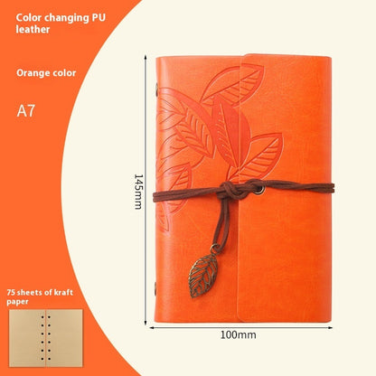 Creative Notebook Stationery One Leaf Zhiqiu Travel Diary Book Loose Leaf Vintage Leaves One Piece