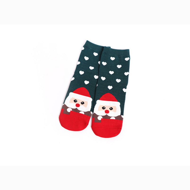 Christmas Tree Old Man David's Deer Snowman Socks Female