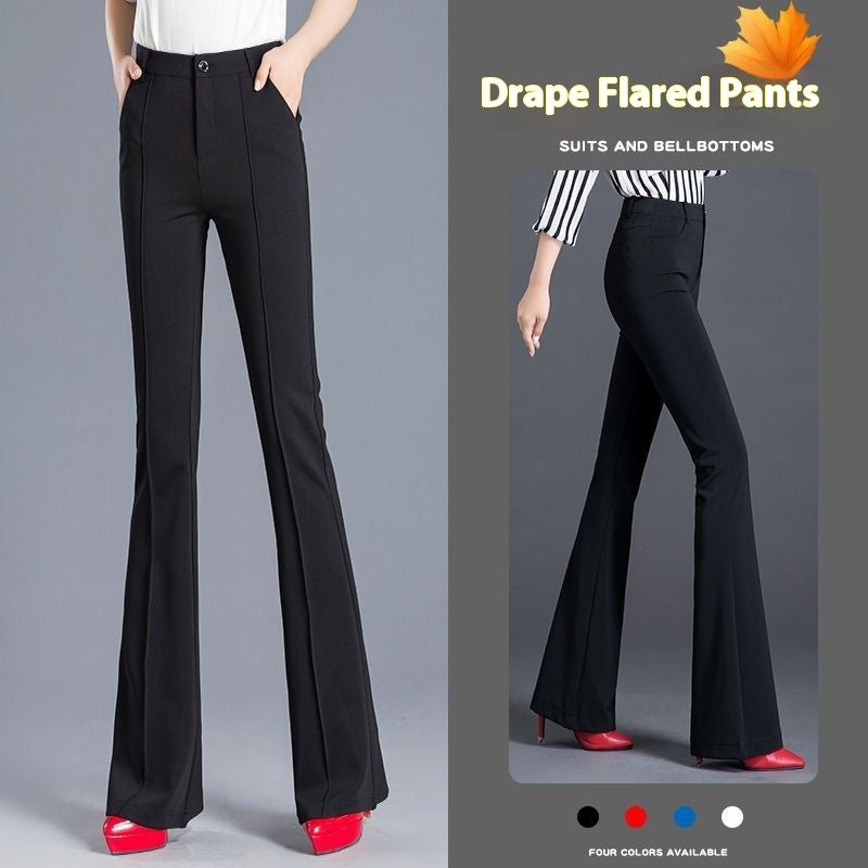 Bell-bottom Pants Women's High Waist Drooping Wide-leg Trousers