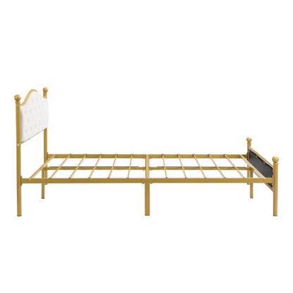 Metal Bed Frame With Slatted Frame