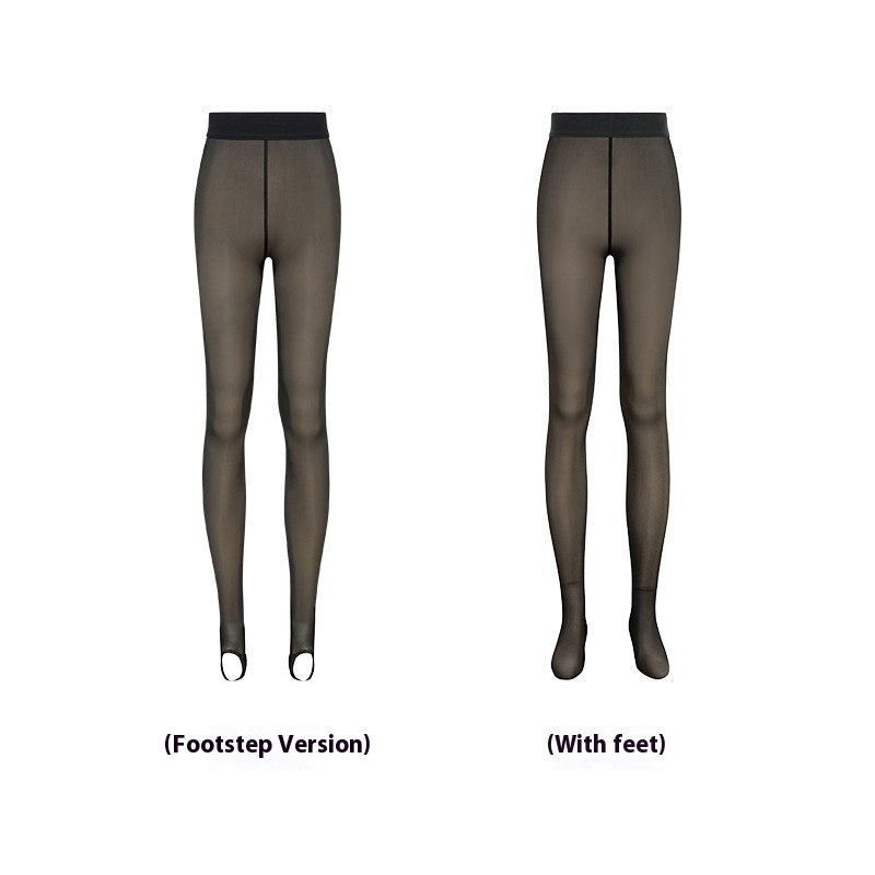 Transparente übergroße Leggings für Herbst und Winter