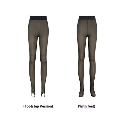 Transparente übergroße Leggings für Herbst und Winter