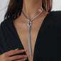 Fashion Simple Long Snake Bone Chain Necklace