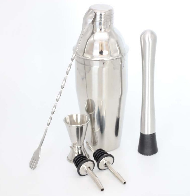 Stainless Steel Cocktail Shaker Ice Bucket Six-piece Set