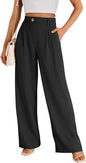 Casual Wide Leg Business Pants Women's High Waist Formal Trousers