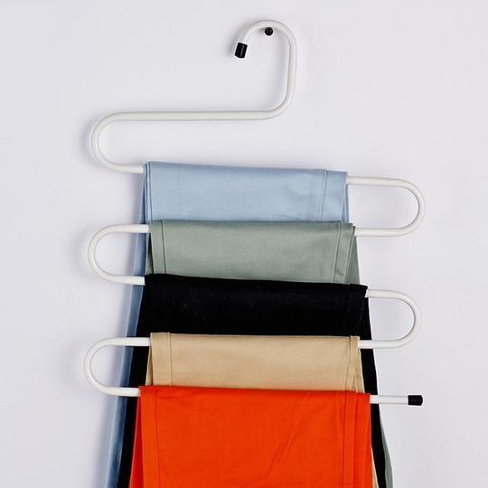 Magic non-slip s-type home pants rack